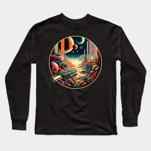 Alien World Expedition: Retro Space Landing Long Sleeve T-Shirt